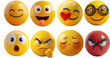 © 인혜 갈 - set 3d emoji with Different Reactions