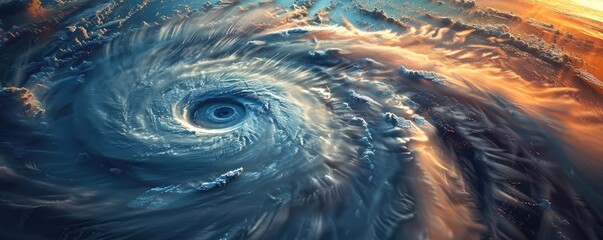 Wall Mural - A breathtaking view of a powerful vortex in a swirling ocean, capturing the raw intensity and beauty of nature's forces.