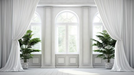 Wall Mural - white window with a window