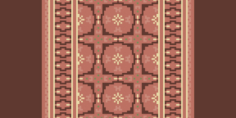 Ethnic pattern vector background. seamless pattern traditional, Design for background, wallpaper, Batik, fabric, carpet, clothing, wrapping, and textile. ethnic pattern Vector illustration.