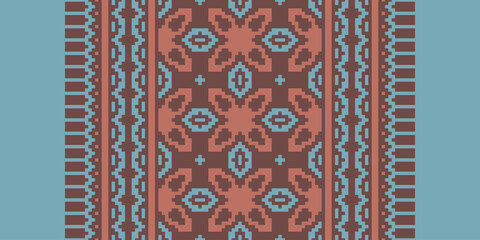 Naklejka na meble Ethnic pattern vector background. seamless pattern traditional, Design for background, wallpaper, Batik, fabric, carpet, clothing, wrapping, and textile. ethnic pattern Vector illustration.