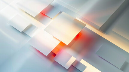 Wall Mural - abstract 3d square colorful technology communication concept background. Random shifted white cube square boxes block background wallpaper banner with copy space.	