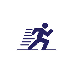 Wall Mural - running race logo icon