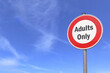 © marog-pixcells - 3d rendering of a traffic sign - adults only warning symbol.