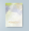© REZI - Cards with watercolor background. Design for your cover, date, postcard, banner, logo.