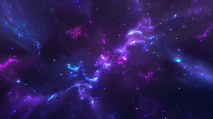 Purple and blue stars in a space background