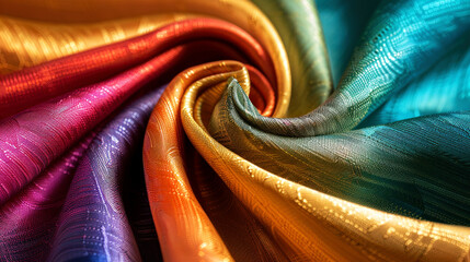 Sticker - plain wave luxuries colorful of fabric