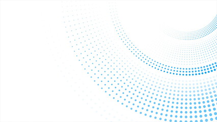 Poster - Bright blue minimal dotted lines abstract background