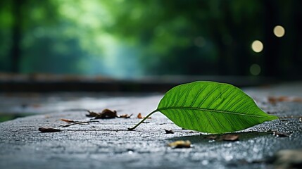 Poster - autumn leaves on the ground