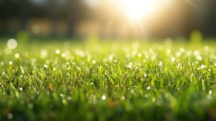 Canvas Print - green grass background