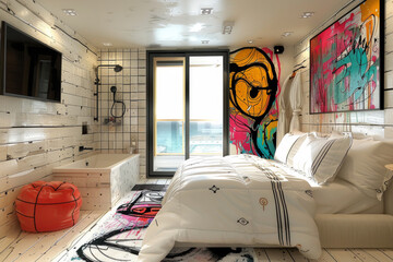 Sticker - Elegant Bedroom with Ensuite