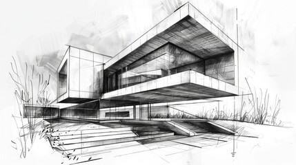 Wall Mural - Modern architecture sketch