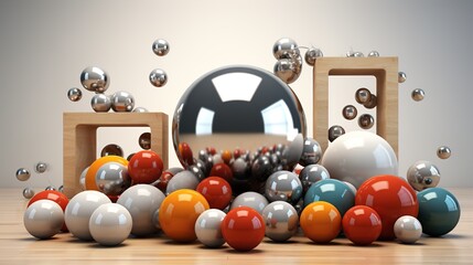 Wall Mural - bowling ball and pins