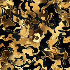 Wall Mural - pattern gold of camo