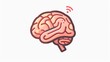 © AkuAku - A cartoon style human brain icon with sensors isolated on a white background serves as a visual representation of research