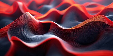 Wall Mural - wallpaper abstract colors wave 3d cloth liquid smoke, orange blue, HD, 16:9, banner, website layout, template background