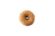 © DAVID - A top down view of a cinnamon crumb donut, against a white background.