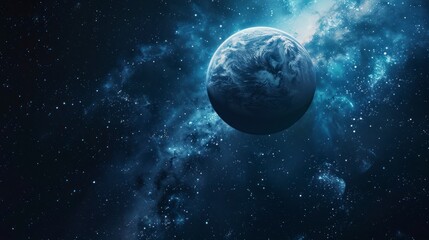 Wall Mural - Cosmic nebula and twinkling starscape in the expansive universe.