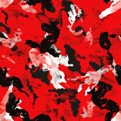 Wall Mural - pattern red of camo