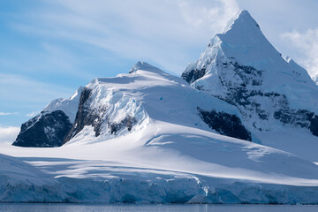 Wall Mural - Antarctica mountains and sea. South Pole. Antarctica landscape