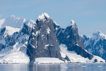 Wall Mural - Antarctica mountains and sea. South Pole. Antarctica landscape