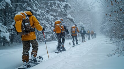 Sticker - Snowshoeing Through a Winter Wonderland