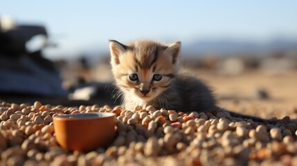 Poster - cat and ball