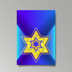 Canvas Print - David star, Judaica poster concept.