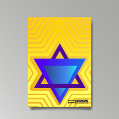 Canvas Print - David star, Judaica poster concept.