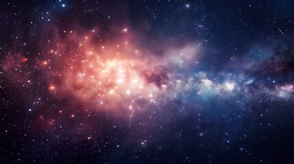 Wall Mural - celestial stars twinkling amidst a cosmic galaxy backdrop.