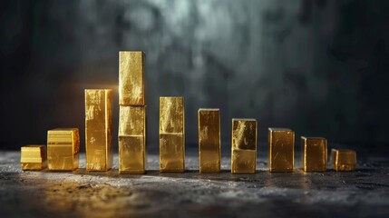 Fototapete - A bar graph illustrating the historical returns on gold investments compared to other asset classes