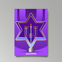 Canvas Print - David star, Judaica poster concept.