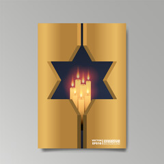 Wall Mural - David star, Judaica poster concept.