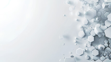Wall Mural - vector banner design, white background with hexagon pattern