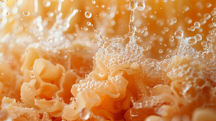 Wall Mural -  A close-up of fermented vegetables like kimchi or sauerkraut, with tiny bubbles forming on the surface, symbolizing the presence of probiotics. 