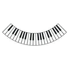 Sticker - Piano keyboard Illustration