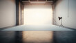 © Artem - Empty modern minimalist photo production studio with white background. Background image. Created with Generative AI technology.