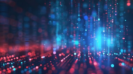 Binary code background illustration generated by ai