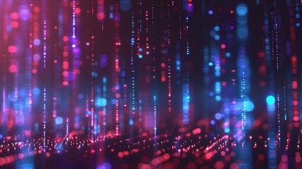Binary code background illustration generated by ai