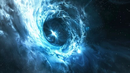 Wall Mural - abstract representation of stars forming a vortex in space.