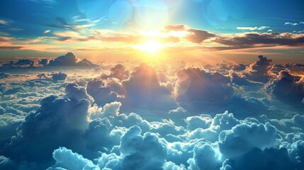 Clouds sky background illustration generated by ai