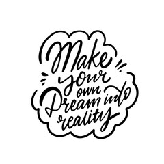 Wall Mural - Transform your aspirations into a tangible reality with this inspiring handwritten quote