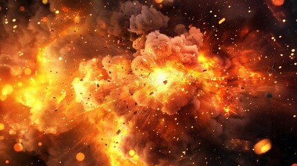 Explosion fire background illustration generated by ai