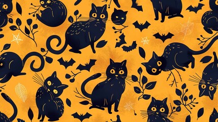 Wall Mural - Halloween pattern wallpaper