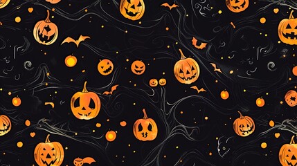 Canvas Print - Halloween pattern wallpaper