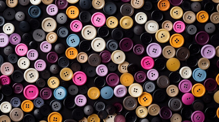 Wall Mural - A Colorful Symphony of Buttons