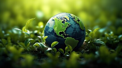 Poster - green planet earth