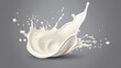 © ak159715 - Milk splash 3d realistic icon set vector image