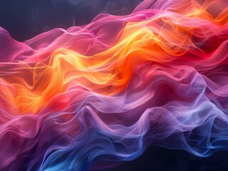 Wall Mural - Vibrant and colorful abstract AI-generated environmental art background for summer.