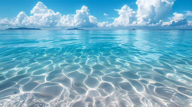 Beach transparent sea water  poster background